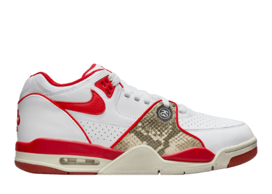 Nike Air Flight 89 Low SP Stussy White Habanero Red